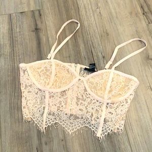 forever 21 lace crop top